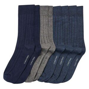 Calvin Klein 4-Pack Lightweight Ribbed Dress Crew Socks